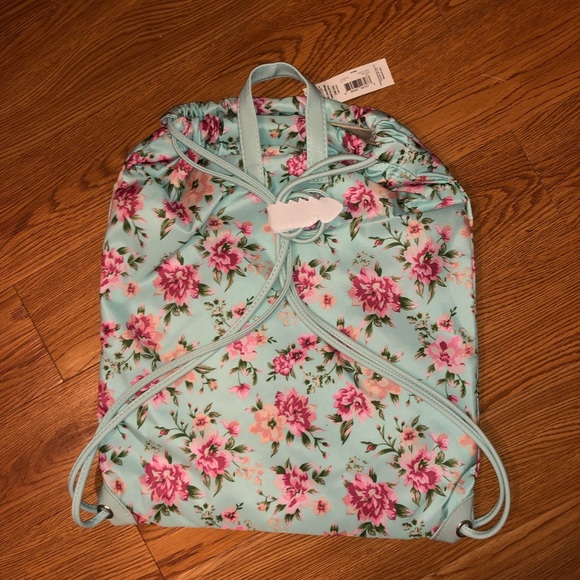 NWT floral drawstring backpack back to school new - Picture 4 of 6